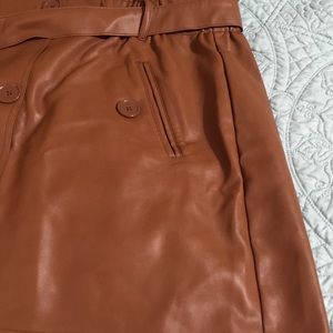 👢 Forever 21 leather look skirt 3x